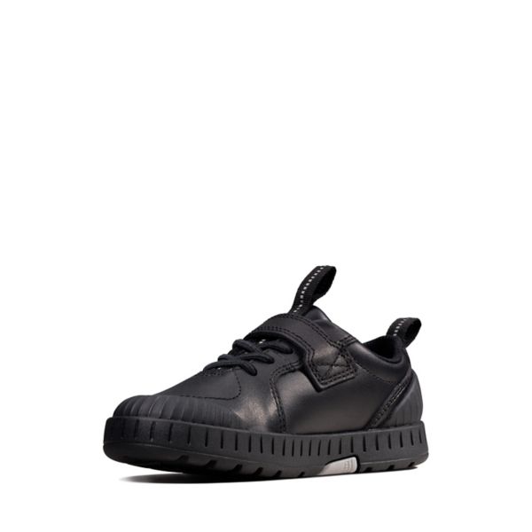 Clarks Boys Apollo Step Toddler School Shoes Black | CA-1493825